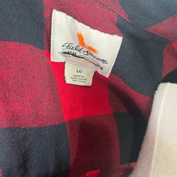 Field & Stream vintage black/white flannel - Picture 6 of 6